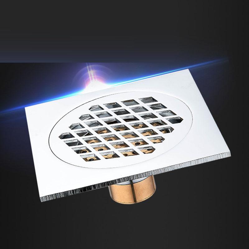 . Vysoce kvalitní starožitná mosaz vyřezávaný květinový umělecký koupelnový doplněk podlahová vpusť odpadní mřížka 150mm*150mm YT-21019