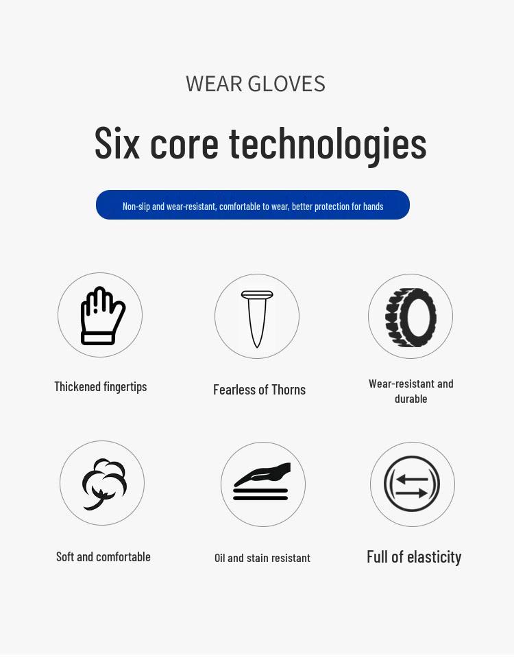 Waterproof Non-Slip Nitrile Latex Work Gloves for Construction & Auto Repair