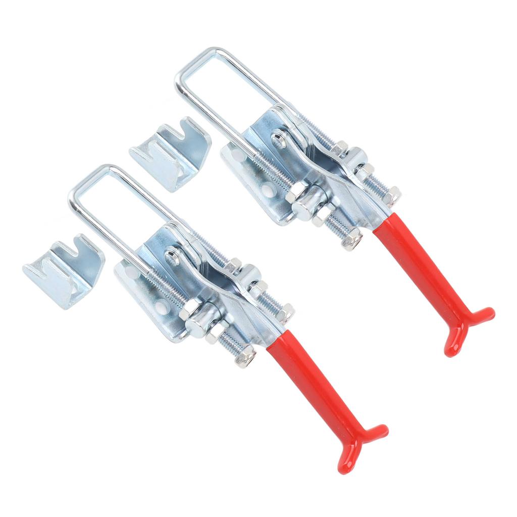 2PCS Adjustable Toggle Clamp U Bolt Iron Galvanizing Heavy Duty Quick Release Fixture Clamp for Box Door