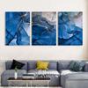 Abstract Blue & White Wall Art Modern Minimalist Unframed Canvas Prints for Living Room No Frame