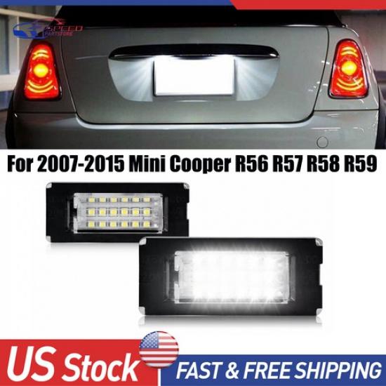 For Cooper Mini R56 07-15 R57 R58 R59 [FULL LED] License Plate Light Replacement