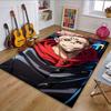 Anime Character with Red Eyes & Markings Patterned Carpet, Non Slip Mat Suitable for Living Room and Bedroom Sofas