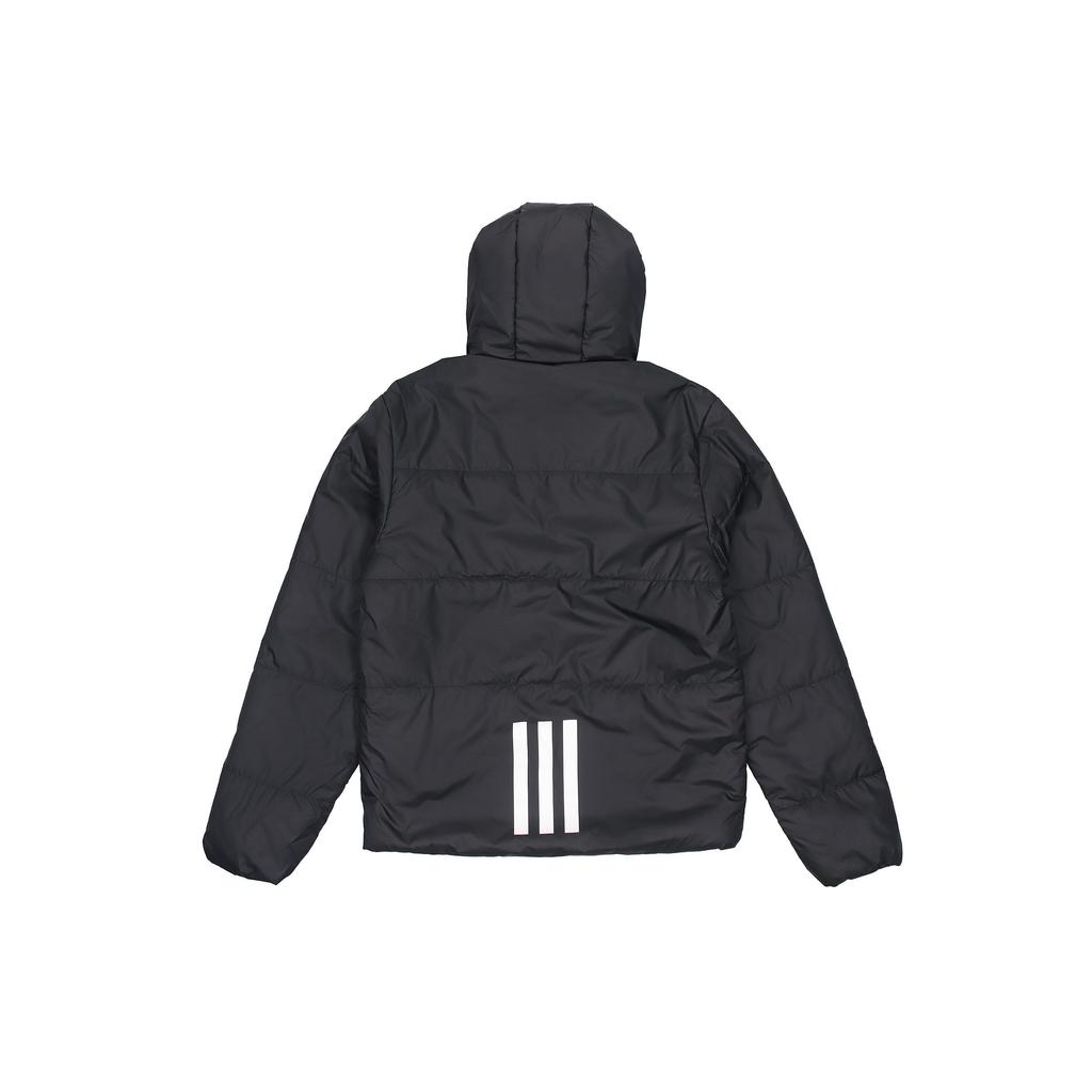 Adidas Winddichte Warme Gestreifte Kapuzenjacke Baumwollmantel Winter Herren Oberbekleidung Schwarz GH7374