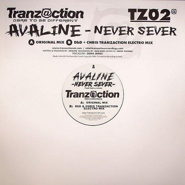 

12inch Record AVALINE GEMA JAMES Never Sever TZ02 Tranzaction Rec 2005 UK Dance Electronica Used