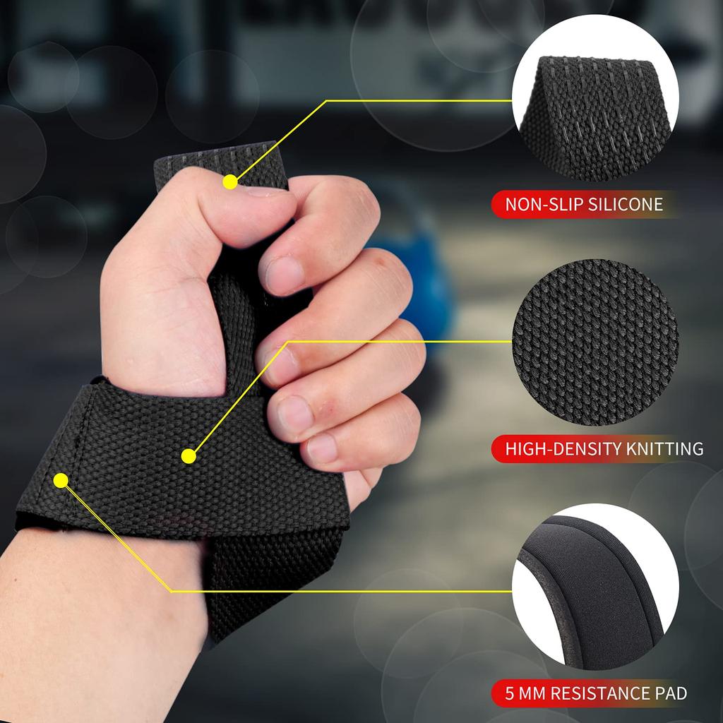Durable And Safe Weightlifting Wrist Straps Strength Training Adjustable Non-Slip Gym Fitness Lifting Strap Wrist Support Grip Band