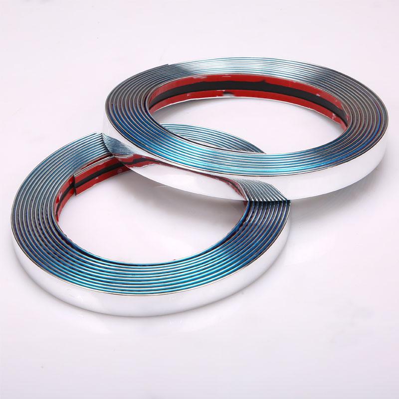 Car Chrome Strip Chrome Car Decoration Flexible Chrome Strip Universal Auto Self Adhesive Side Door Bright Strip Tape Stickers