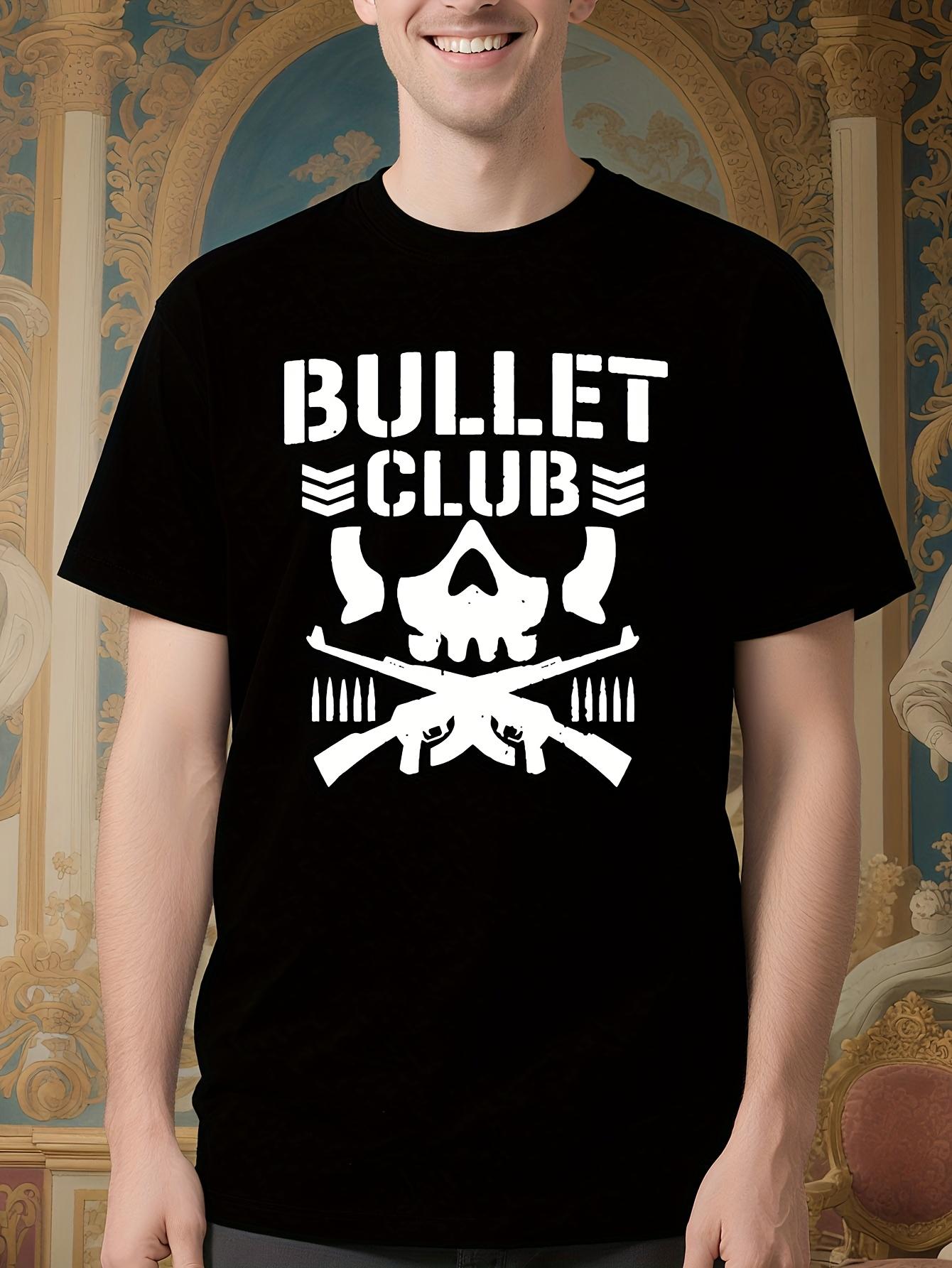 Heavy Metal Graphic Tee - Bullet Club Text and Crossbones... L