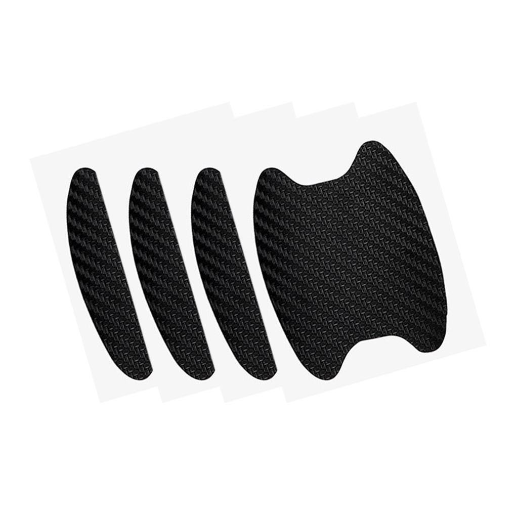 4Pcs Carbon Fiber Waterproof Auto Door Handle Film Durable Scratch Proof Professional Lightweight Anti-Scratch Stickers