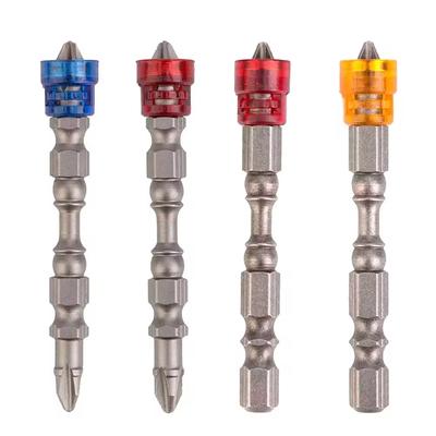 5pcs PH2 Magnetic Phillips Cross Screwdriver Bits Set, 1/4 Inch Hex Shank S2 Alloy Electric Power Driver Bit Set For Plasterboar