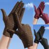 Women Summer Full-finger Breathable Touchscreen Glove Solid Color Mittens
