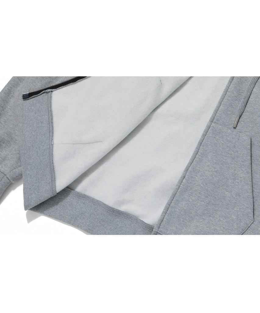 Wooalong (Fleece)Signature Hood Zip-Up - Gray