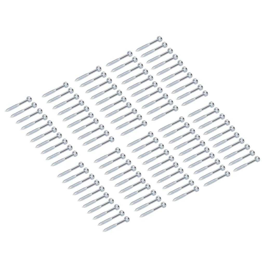 100Pcs Fine Thread Screws Carbon Steel Metal Cylindrical Self Tapping Drilling Accessories
