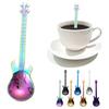 Edelstahl Gitarre Löffel Regenbogen Kaffee Tee Löffel Besteck Trinken Werkzeuge 