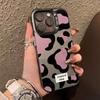Leopard Pink Pattern Phone Case for iPhone 17 Air 16 15 14 11 Pro 13 12 Mini 8 7 Matte Laser Bumper Shockproof Hard Cover
