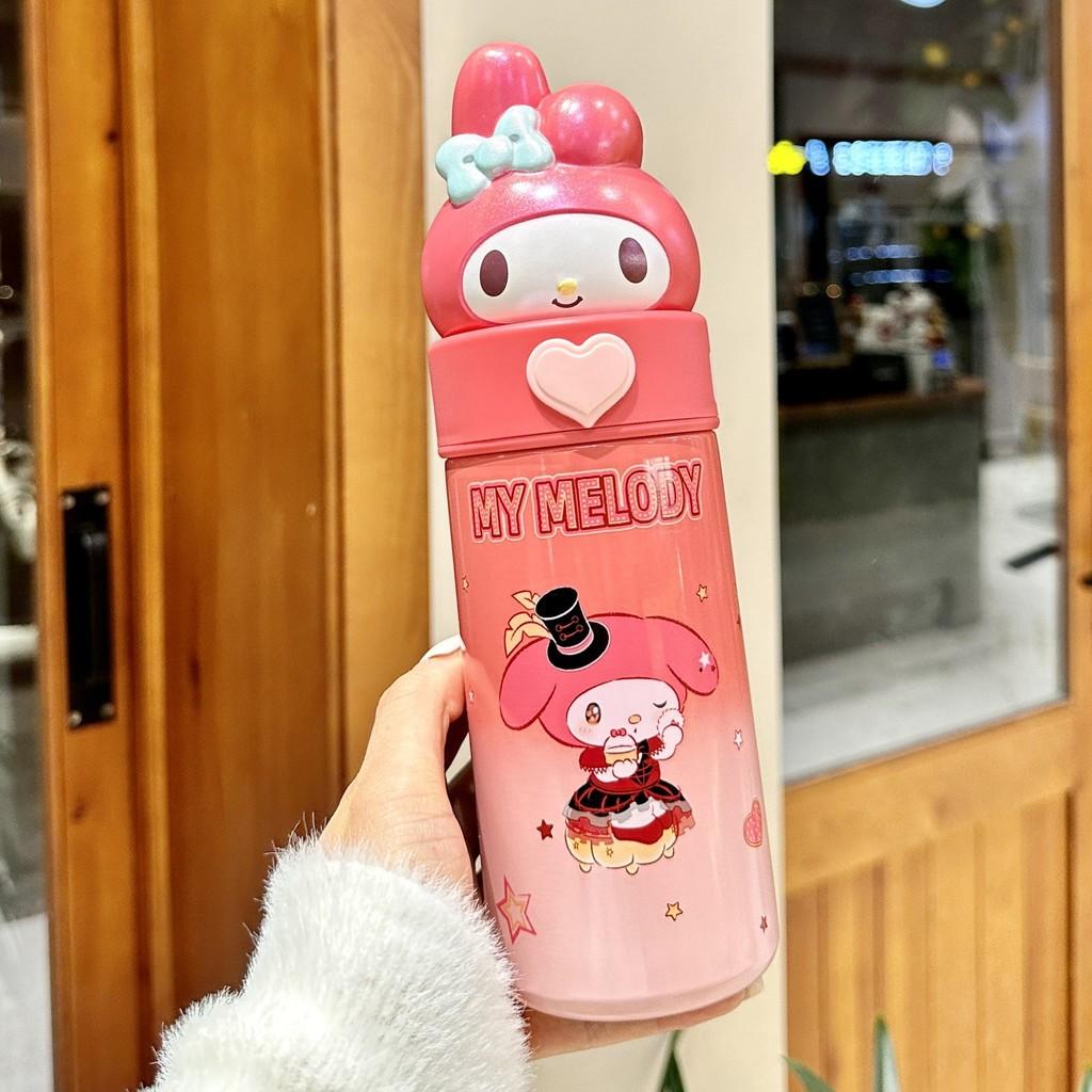 Capybara Kinder Thermosflasche mit Strohhalm und Trageseil für Schule und Reisen