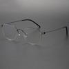 Denmark Brand Screwless Oval Titanium Glasses Frame ROBIN Ultralight Thin Rim Eyeglasses  Designer Minimalist Eyewear Spectacles