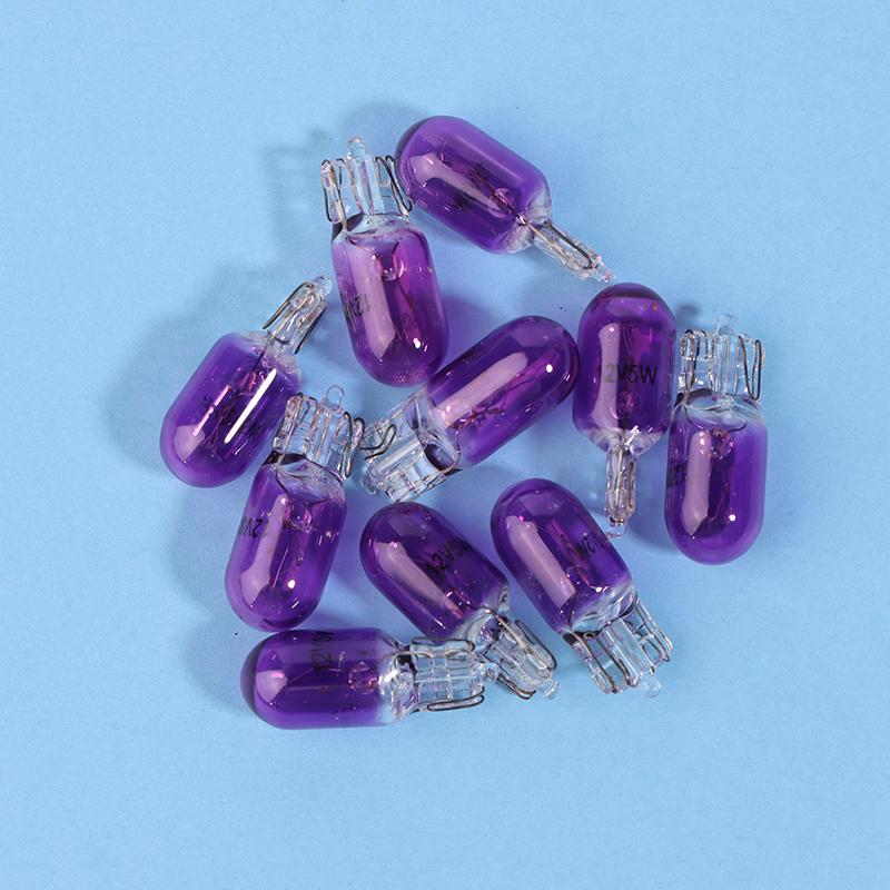 10Pcs 24V 1.2W T5 /12V 5W T10 Glass Light Bulb Dashboard Instrument Panel Brake Light Bulbs Headlights Lamp Lights Car Lights