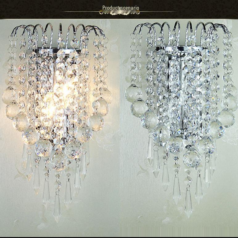Double Head Modern Crystal Wall Lamp for Bedroom and Living Room