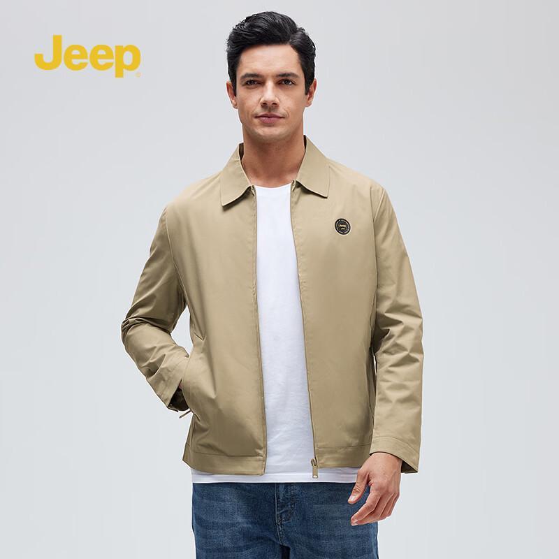 JEEP Men's Spring Autumn Lapel Business Jacket