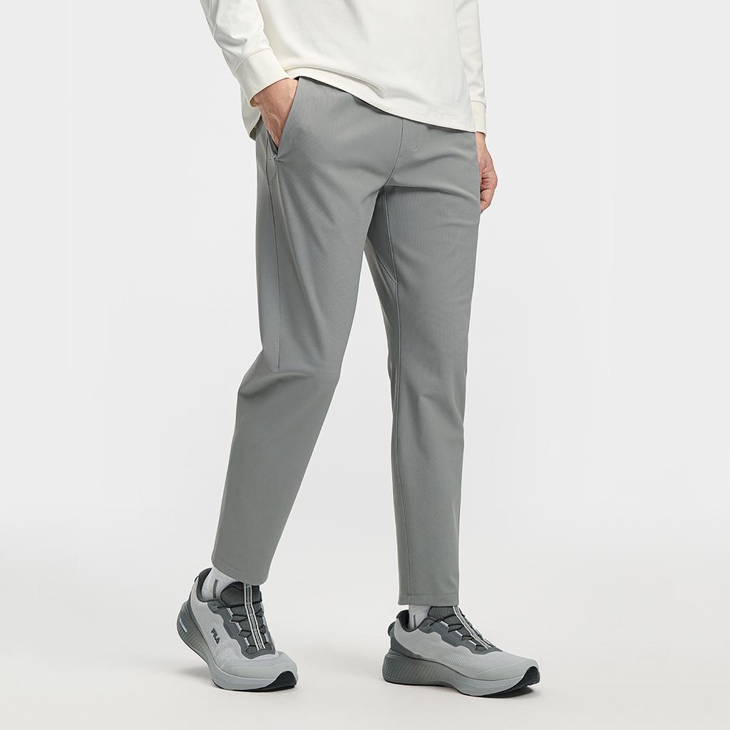 Fila A.P. Stylish Simple Basic Casual Training Versatile Comfortable Knitted Sports Pants Men Bottoms Moon-Mist-Gray A11M611605FGY