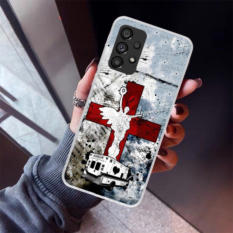 

EMT EMS Medical Rescue Phone Case For Samsung Galaxy A52 A51 A50S A32 A22 A12 A02S A72 A71 A31 A70 A30S Note 20 Ultra 10 Plus S1 Samsung A50S