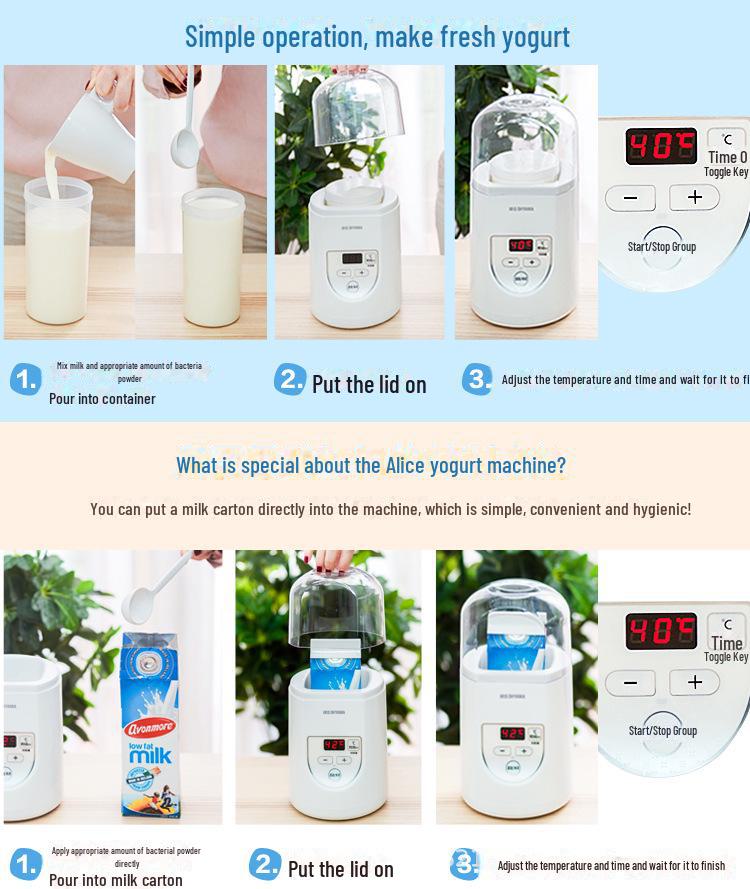 OHYAMA Giappone Alice Yogurtiera Automatica - Mini, Facile da Pulire