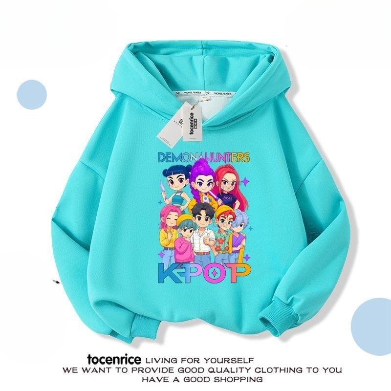 Children's Casual Witch Hunt Team Hoodies for Spring and Autumn Boys and Girls Loose Long-sleeved Loose Hoodies