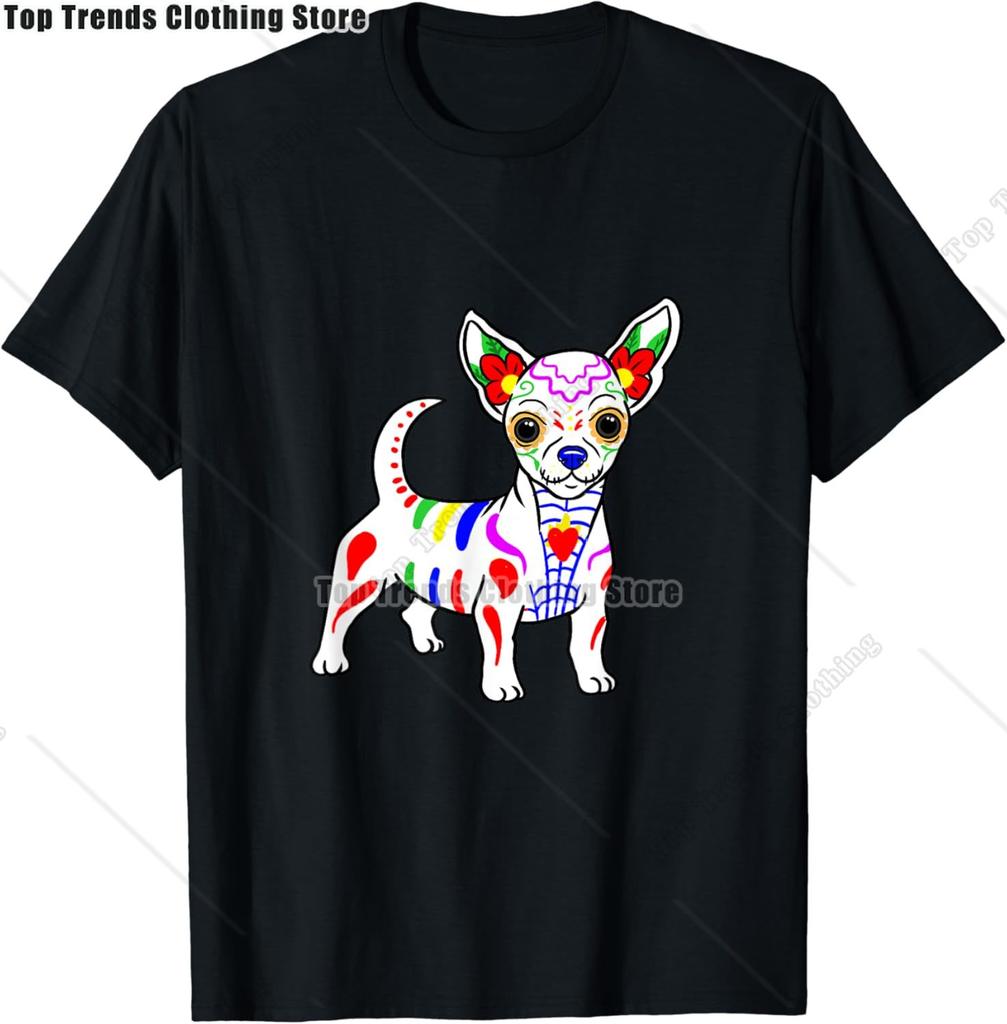 Cute Sugar Skull Cat Dia De Los Muertos Day of The Dead TShirt Mexican Summer Fashion Short Sleeved Tee TopsCasual Tshirt