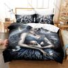 Witch Priestess Spirit Magic 3PCS Bedding Set Fantasy Print Duvet Cover Bed Sheet Pillowcase Soft Microfiber Gothic Style