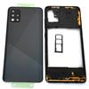 A51 4G Middle Frame For Samsung Galaxy A51 4G A515 Housing Battery Back Cover With Camera Lens Rear Door Glass A515 SIM Card