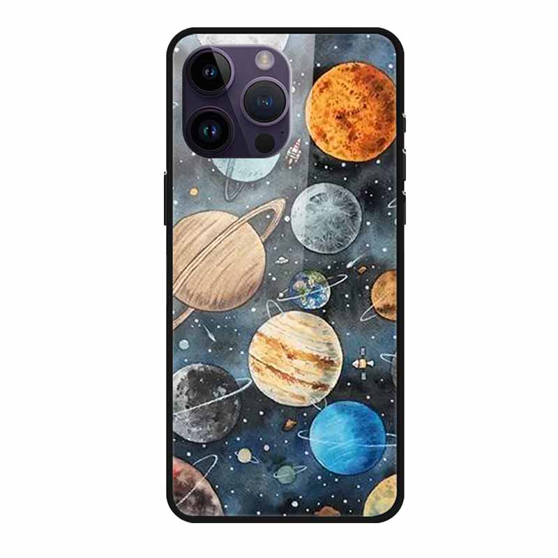 Glass Back Cover For iphone 16 Pro Max Phone Case 16Pro Max Hard Tempered Glass Case For iphone 15 Pro Max Case Soft TPU Bumper