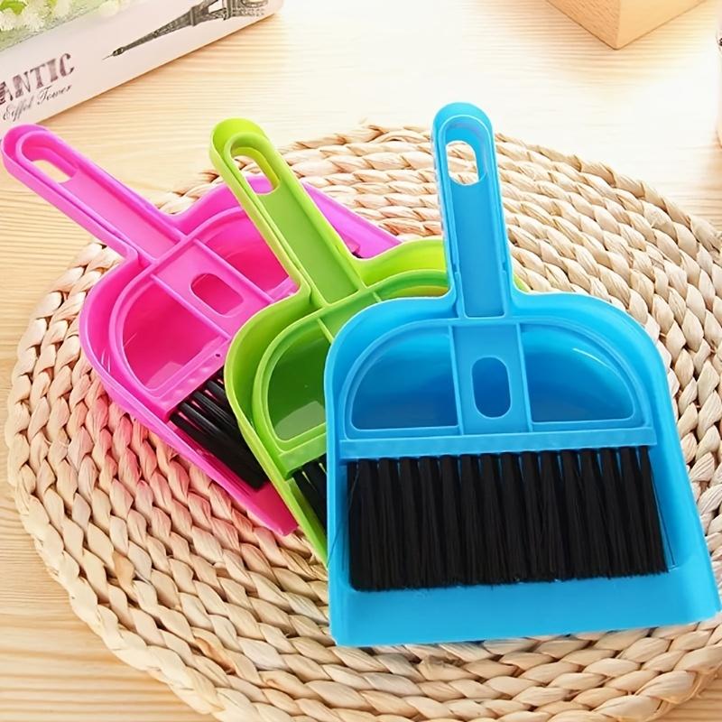 Portable Handheld Cleaning Brush Set with Dustpan for Pet Supplies, Hard Bristle Sweeper Desktop Cleaner