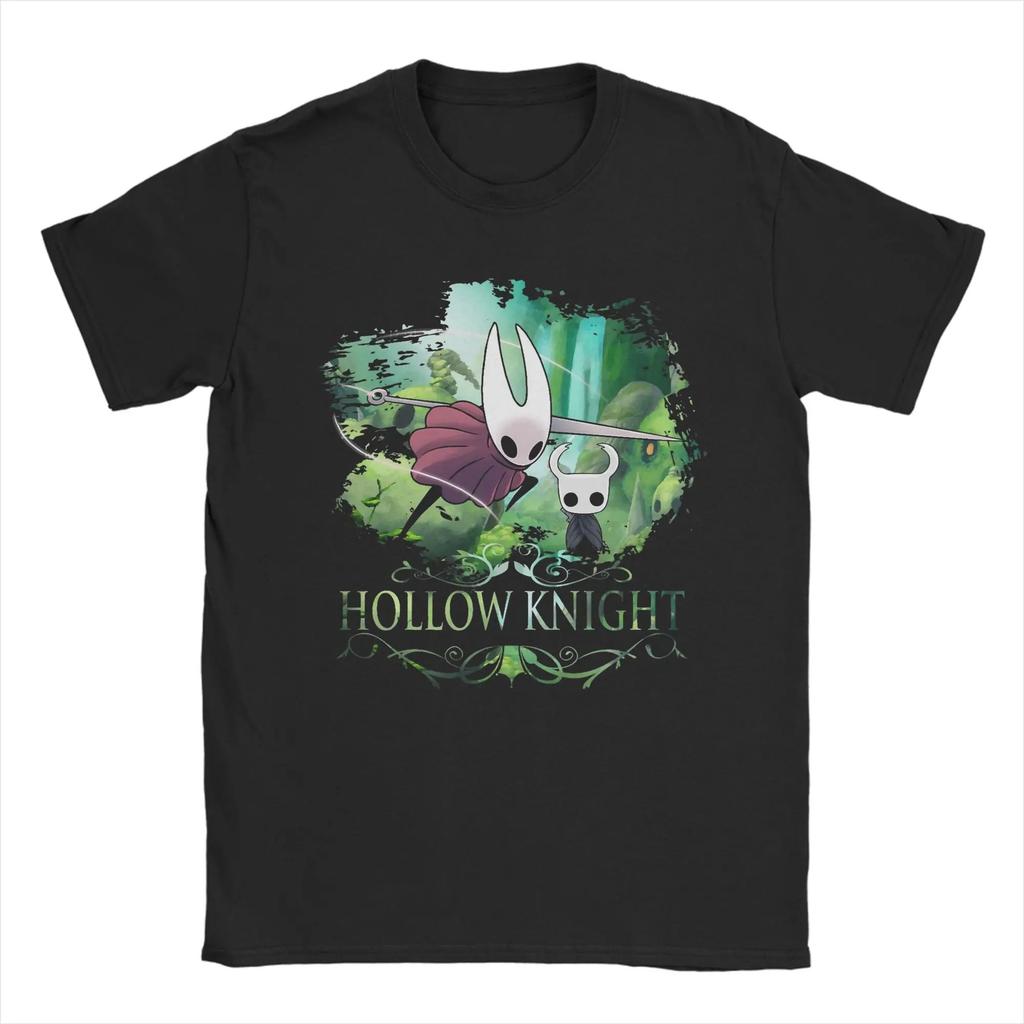 Black Casual Short-Sleeve T-Shirt Featuring Hollow Knight The Knight "Hallownest Ramen" Cute Parody Graphic Print