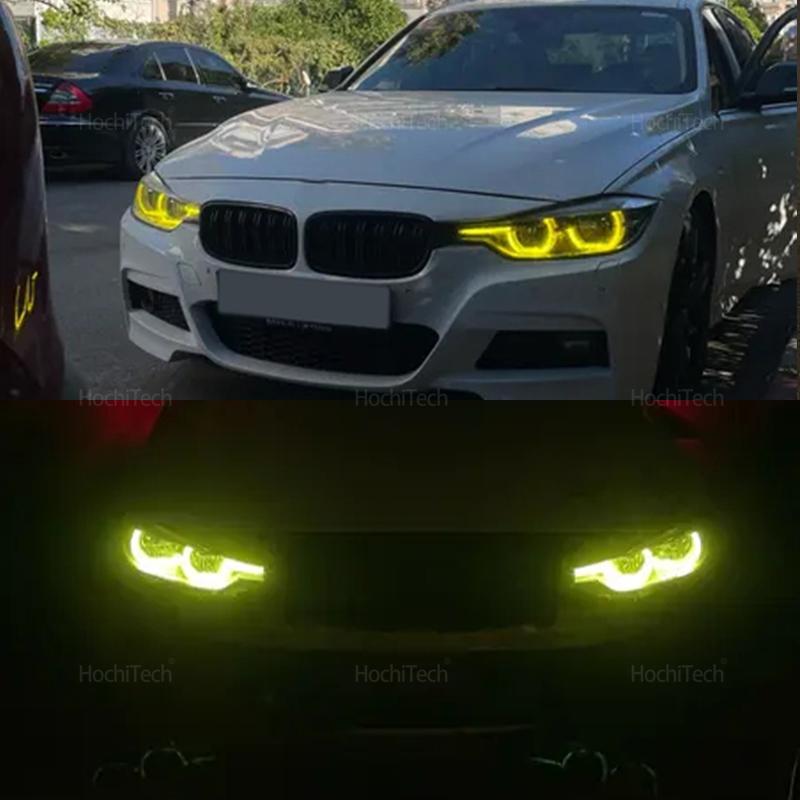 Bloc de commande de phares LED 63117419615 7419615 avec DRL jaune pour BMW Série 3 F30 F31 F34 restylée 2016-2019