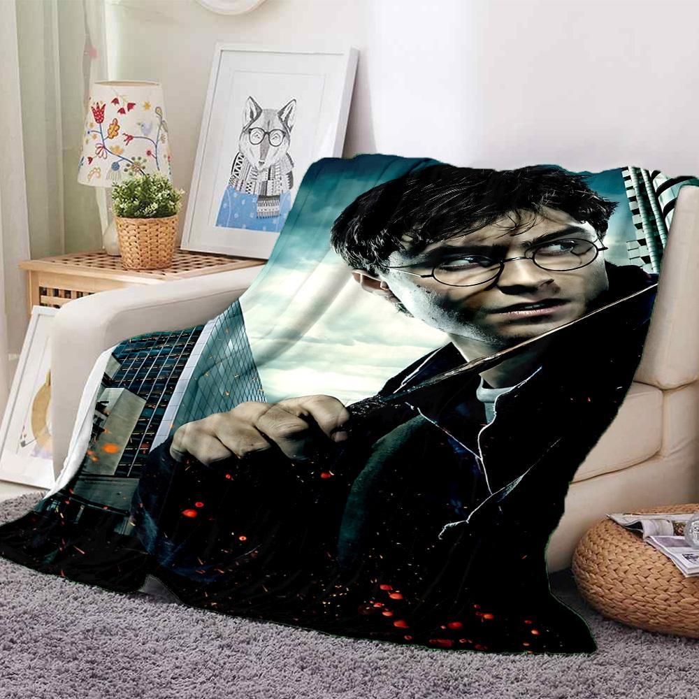 1pc Harry Potter Blanket Lightweight Flannel Throw For Sofa, Bed, Travel, Livingroom, Office, Couch, Chair, And Bed