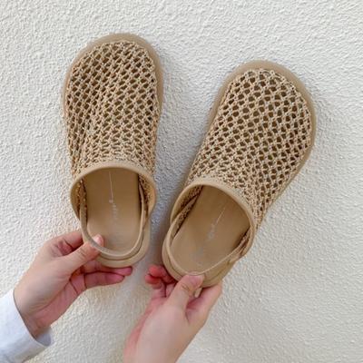 Zapatos Mules de Moda Mujer Planos Pantuflas Malla Sandalias Casuales Moda Deportiva 2025 Verano Nuevos Zapatillas Slingback Mujer Chanclas Sandalias