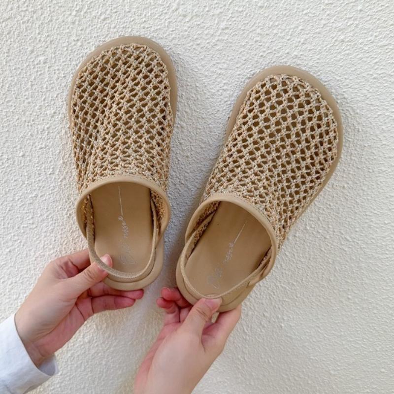 

Туфли-мюли Женские балетки Шлепанцы Сетчатые Повседневные Сандалии Спорт 2025 Лето Новые Слингбэки Кроссовки Женские Вьетнамки Сандалии 40 абрикосовый