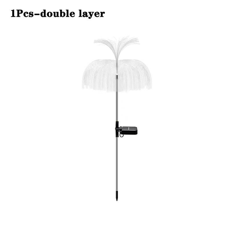 Solar Garden Lights Outdoor 7 Color RGB Gradient Jellyfish Solar Lights Waterproof Single/Double Layer for Landscape Pathway