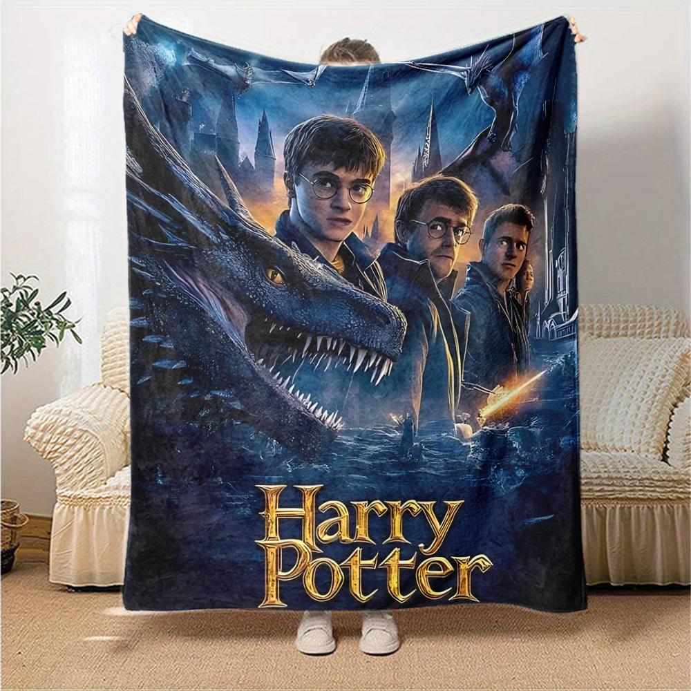 1pc Harry Potter Flannel Blanket Soft Warm Throw for Home, Office, Travel, All-Season Cozy Bedding GiftL1285