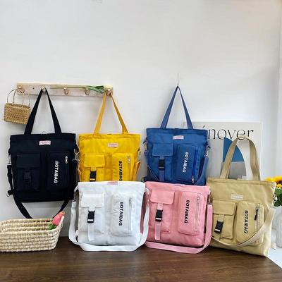 Versatile Women's Canvas Bag - Large Capacity Backpack & Tote for Students