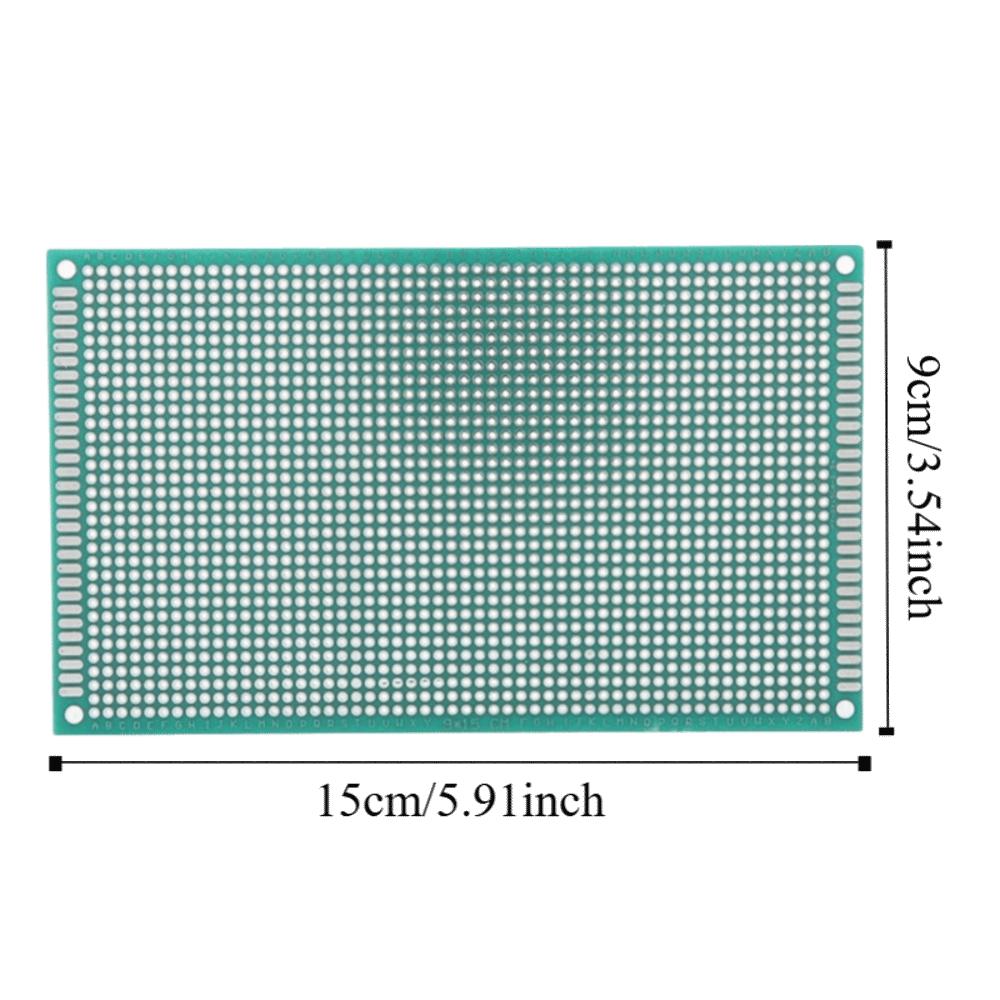10PCS Green PCB Board Kit 9x15cm Tinned Breadboard Universal Double Side PCB  Soldering Projects