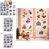 Christmas Static Cling Sticker Snowman Christmas Tree Decor Set For Holiday Window Decoration