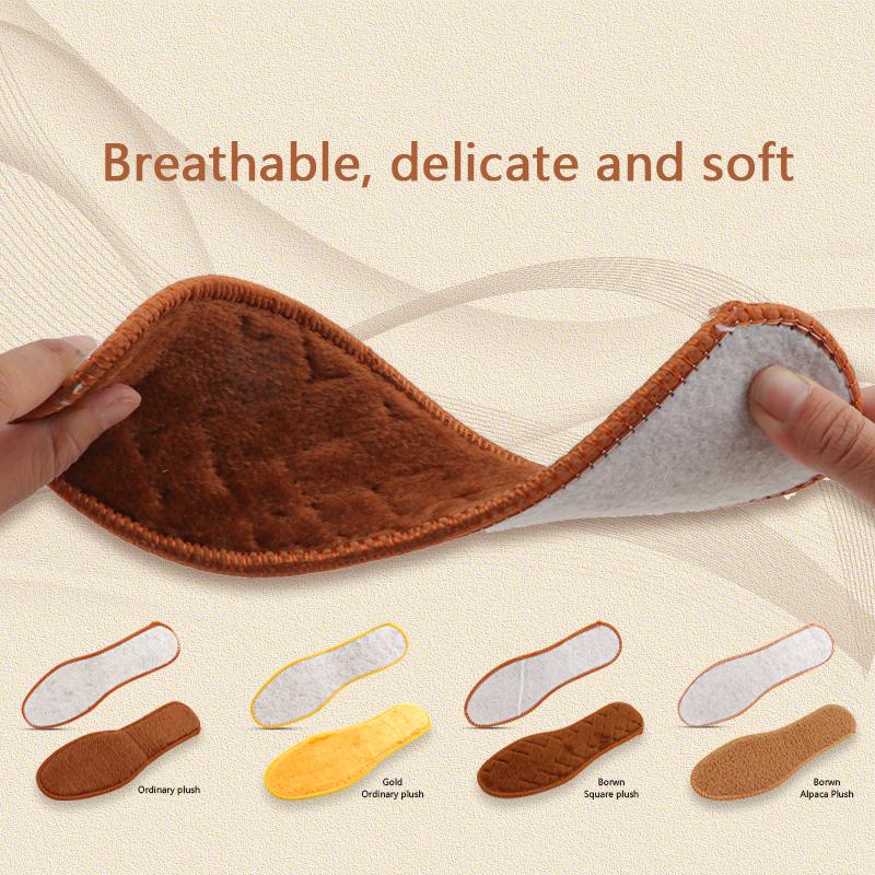 Winter Warm Insole for Shoes Sneakers Boots Shoe Sole Thermal Inserts Thicken Plush Insoles Men Women Heating Shoe Pads 1Pair