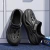 Queeyhome Men'S Sandals Summer Anti Slip Thick Sole Sports Slippers Indoor Outdoor Clogs Beach Fishing Fashion Hole Aqua Shoes