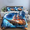 Fantasy Ship Canvas Decor Set Bedding Set with 1 Duvet Cover 2 Pillowcases Single Double King Queen Gift