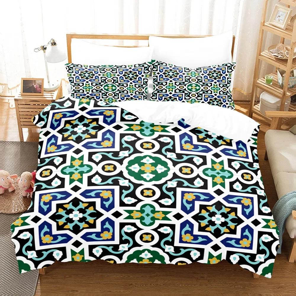 Nightmare Before Christmas  Duvet Cover with Pillow Cover Bed Sets Jack and Sally 3D Skull Christmas Bedding Set Bedroom Decor