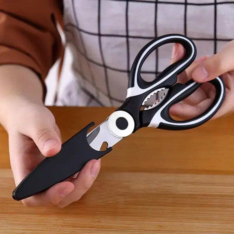 Kitchen Scissors Shears Chicken Bone Scissors Multi Purpose Non Slip Sharp Stainless Steel Kitchen Aid BBQ Barbecue Scissors