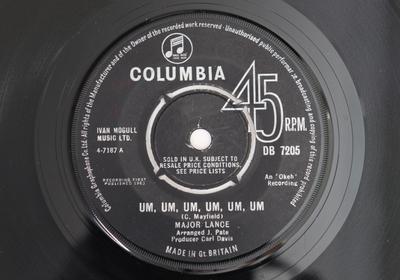 7inch Record MAJOR LANCE - Um, Um, Um, Um, Um, Um / Sweet Musi DB7205 COLUMBIA 1963 UK Soul/Funk Used