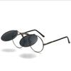 New Steampunk Sunglasses Round Metal Women Style Retro Flip Double Lens Sun Glasses Men Circle Trend Fashion Eyeglasses
