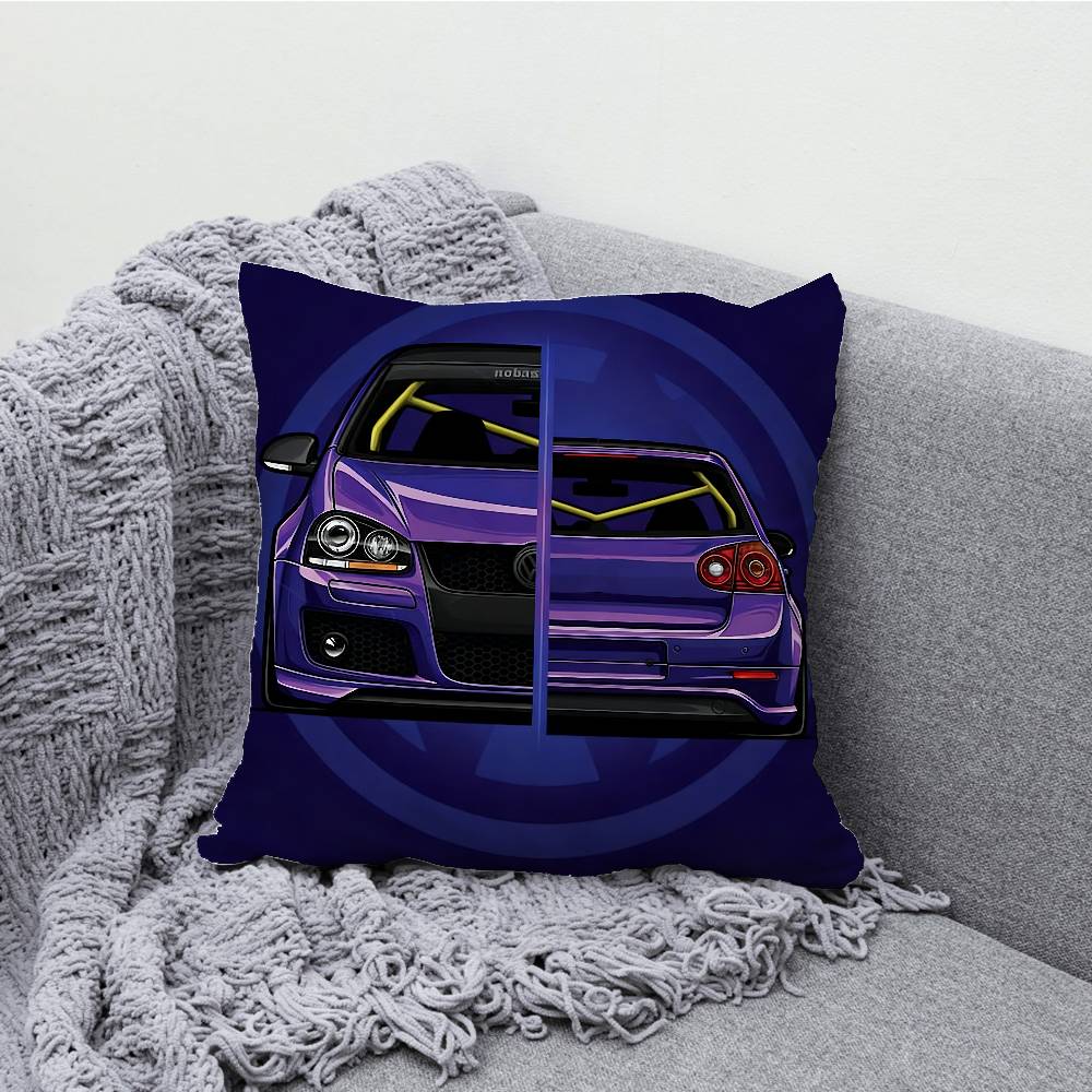 

G-Golf G-GTI Автомобиль M-MK Наволочка Принт Полиэфирное Волокно 40X40 см Домашний Диван Подушка для Декора 30cmx30cm